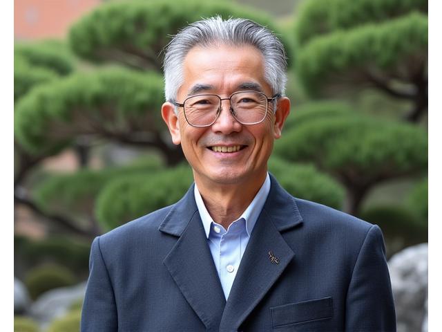 プラヴェンサリオンの代表取締役、山田悟。日本の伝統的な造園技術を背景に、穏やかで知的な笑顔。