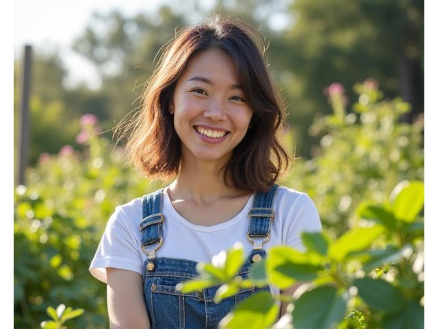 持続可能庭園・エコデザイン専門家のポートレート写真