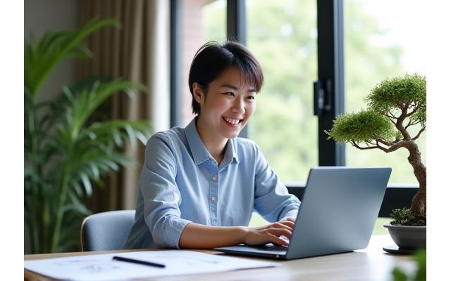 専門家とオンラインで相談するお客様の様子