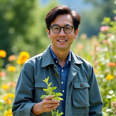 佐藤 雅人のポートレート。植物生態学博士。