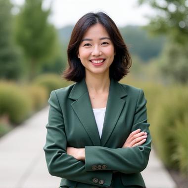 山本 優子のポートレート。土木工学専門の水管理システム設計者。