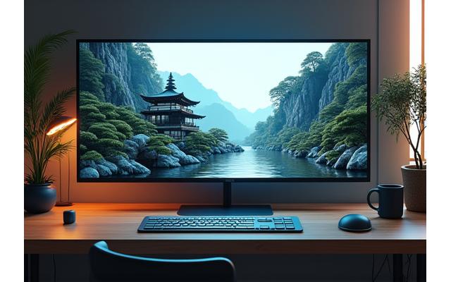 AIが生成した未来の庭園デザインのシミュレーション画面